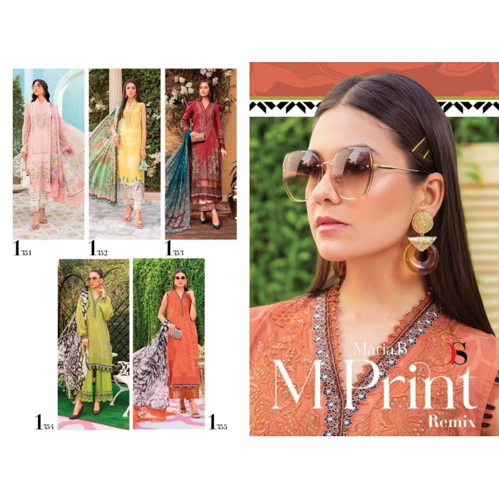 Deepsy Mariab M Print Remix 22 Pure Cotton Pakistani Salwar Suits